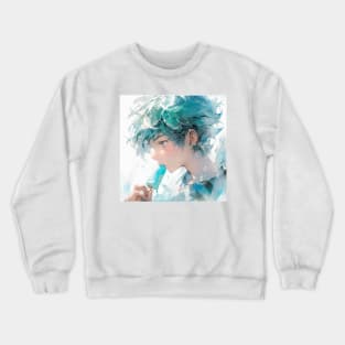 Hot summer boy watercolor Crewneck Sweatshirt